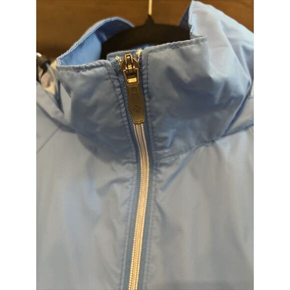 Columbia Women's Sz LG Blue II Full Zip Omni-Tech Jacket Corp Core Rain Resistan - Picture 8 of 9